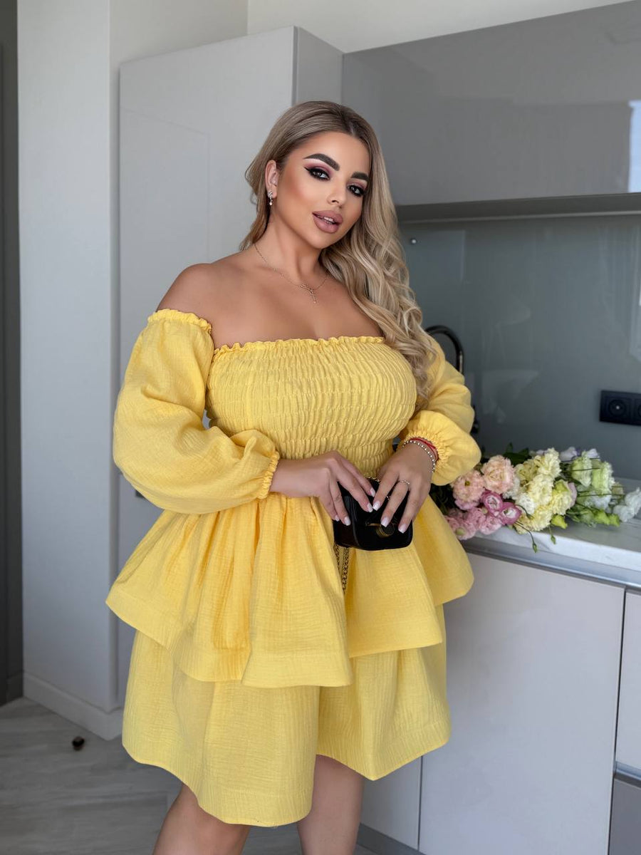 Рокля с модулни ръкави - Twiggy Shop