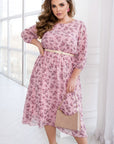 Рокля от шифон с колан - Twiggy Shop