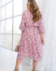Рокля от шифон с колан - Twiggy Shop