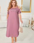 Рокля декорирана с камъни - Twiggy Shop