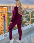 Комплект от кадифе с апликация