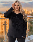Комплект от кадифе с апликация