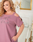 Рокля декорирана с камъни - Twiggy Shop