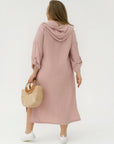 Рокля от лен с качулка - Twiggy Shop