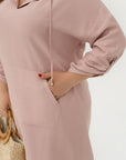 Рокля от лен с качулка - Twiggy Shop