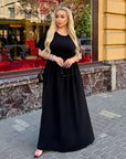 Дълга крепирана рокля