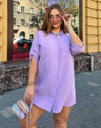 Къса рокля-риза от муселин