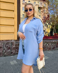 Къса рокля-риза от муселин