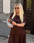 Комплект от блуза и пола
