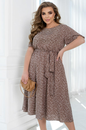 Рокля на точки с колан - Twiggy Shop