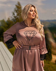 Къса рокля с дантела и камъни - Twiggy Shop