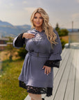 Къса рокля с дантела и камъни - Twiggy Shop