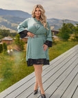 Къса рокля с дантела и камъни - Twiggy Shop