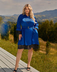 Къса рокля с дантела и камъни - Twiggy Shop