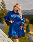 Къса рокля с дантела и камъни - Twiggy Shop