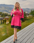 Къса рокля с дантела и камъни - Twiggy Shop