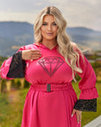Къса рокля с дантела и камъни - Twiggy Shop