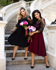 Разкроена рокля с бродерия - Twiggy Shop