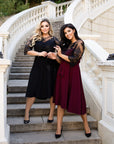 Разкроена рокля с бродерия - Twiggy Shop