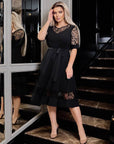 Разкроена рокля с мрежа - Twiggy Shop