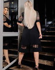 Разкроена рокля с мрежа - Twiggy Shop