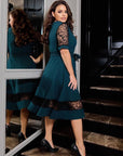 Разкроена рокля с мрежа - Twiggy Shop