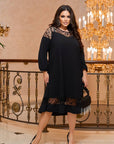 Рокля в свободна кройка с мрежа - Twiggy Shop