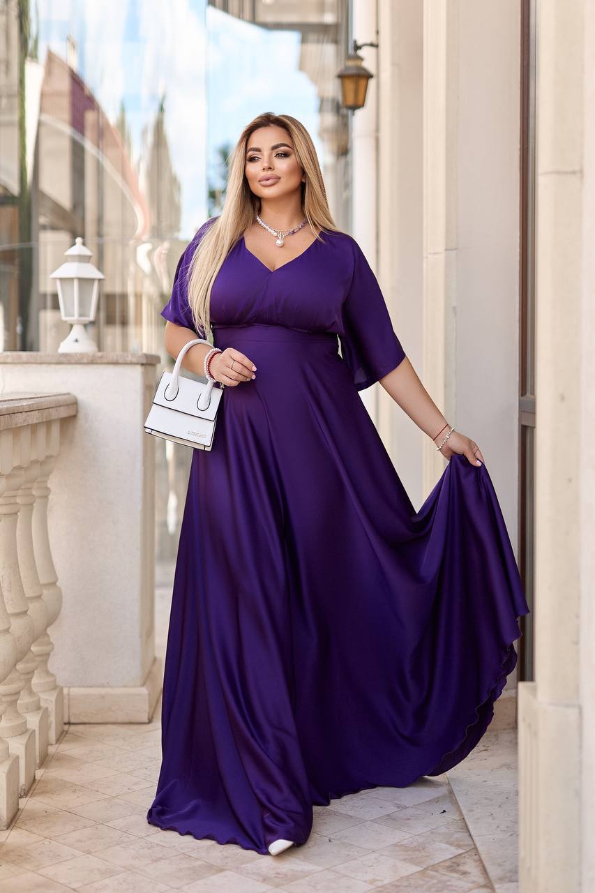 Дълга копринена рокля - Twiggy Shop