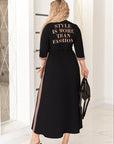 Рокля с надписи с прехвърляне - Twiggy Shop