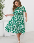 Миди рокля с флорален десен