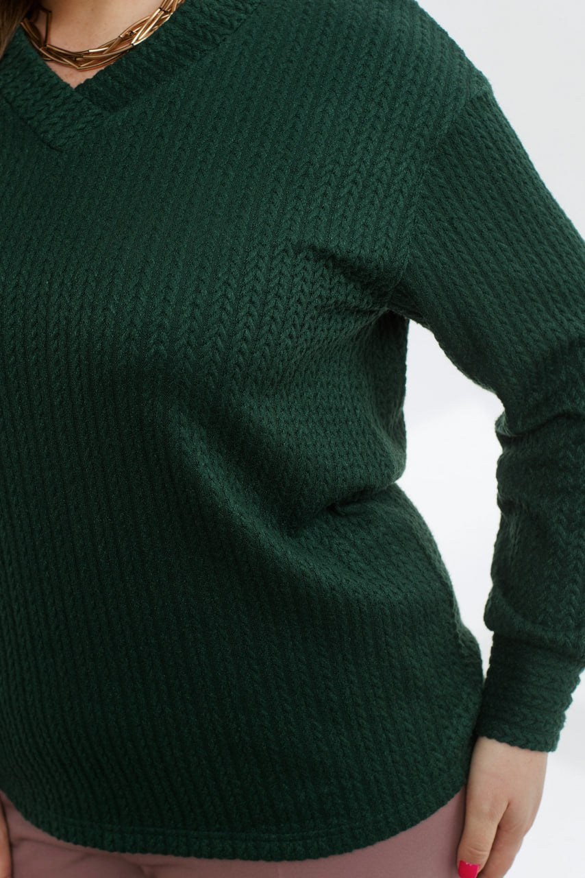 Пуловер от плетен трикотаж