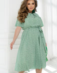 Рокля на точки с колан - Twiggy Shop