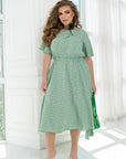Рокля на точки с колан - Twiggy Shop
