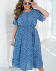 Рокля на точки с колан - Twiggy Shop