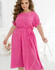 Рокля на точки с колан - Twiggy Shop
