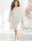 Рокля от шифон с волани - Twiggy Shop