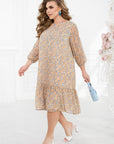 Рокля от шифон с волани - Twiggy Shop