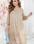 Рокля от шифон с волани - Twiggy Shop