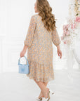 Рокля от шифон с волани - Twiggy Shop