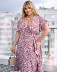 Рокля на цветя с прехвърляне - Twiggy Shop