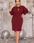 Рокля от блестяща материя - Twiggy Shop