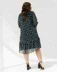 Рокля от шифон с волани - Twiggy Shop