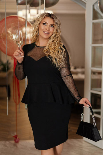 Вечерна рокля с мрежа