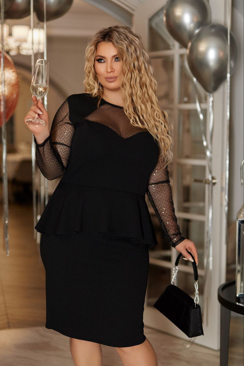 Вечерна рокля с мрежа