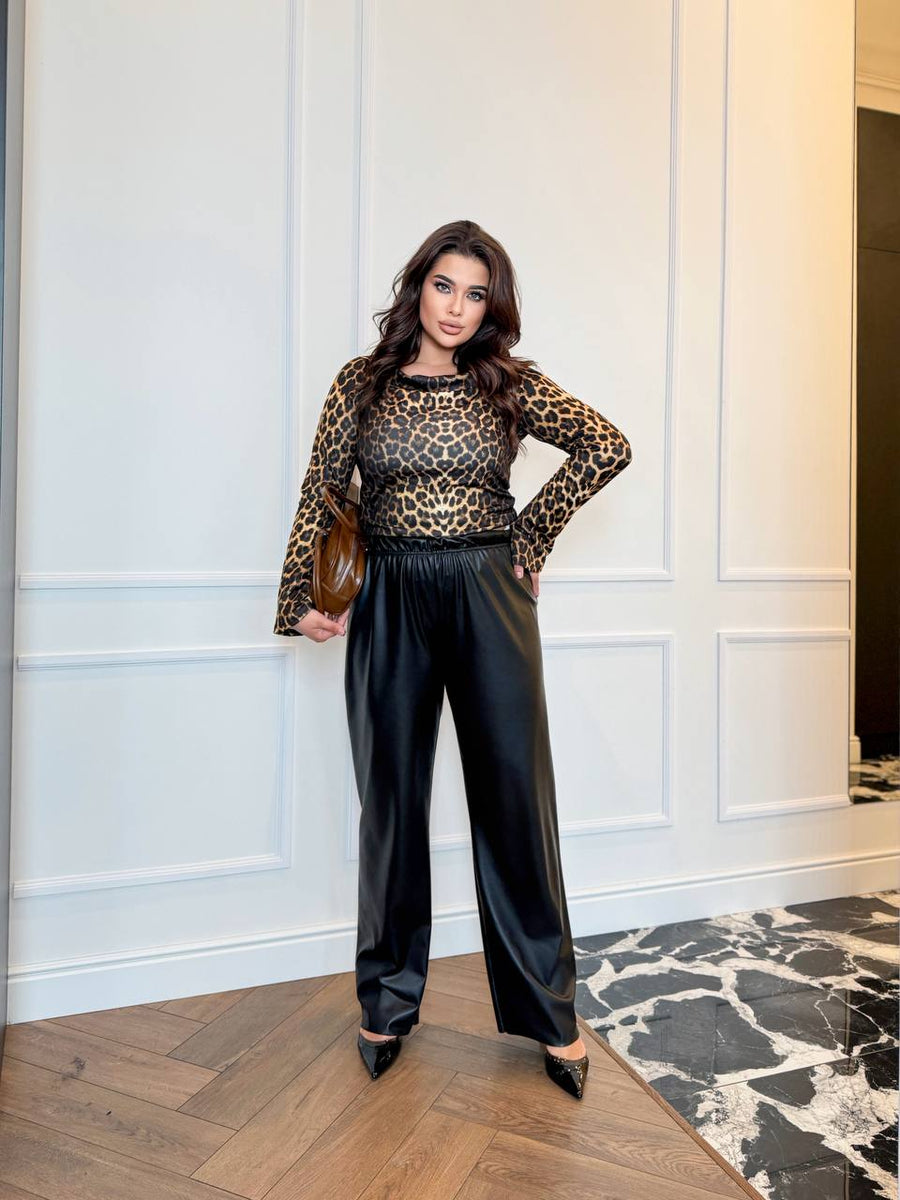 Топъл панталон от еко кожа