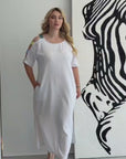 Ленена рокля в права кройка