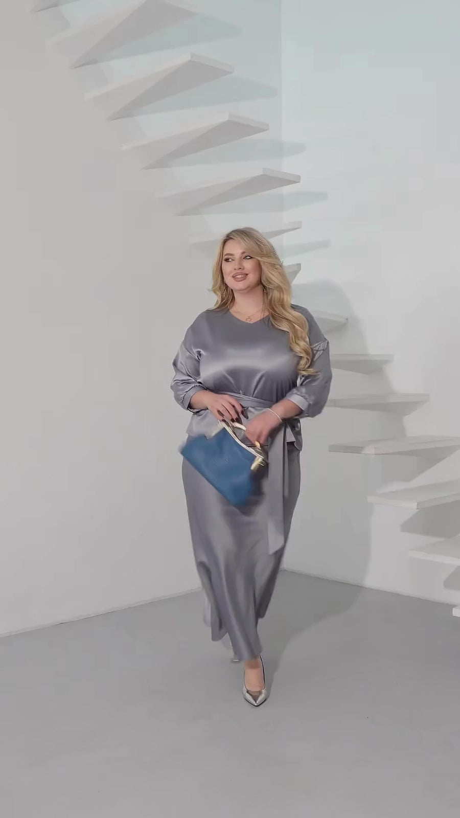 Комплект в две части от сатен