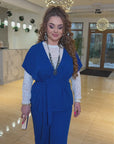 Комплект с дантелена блуза