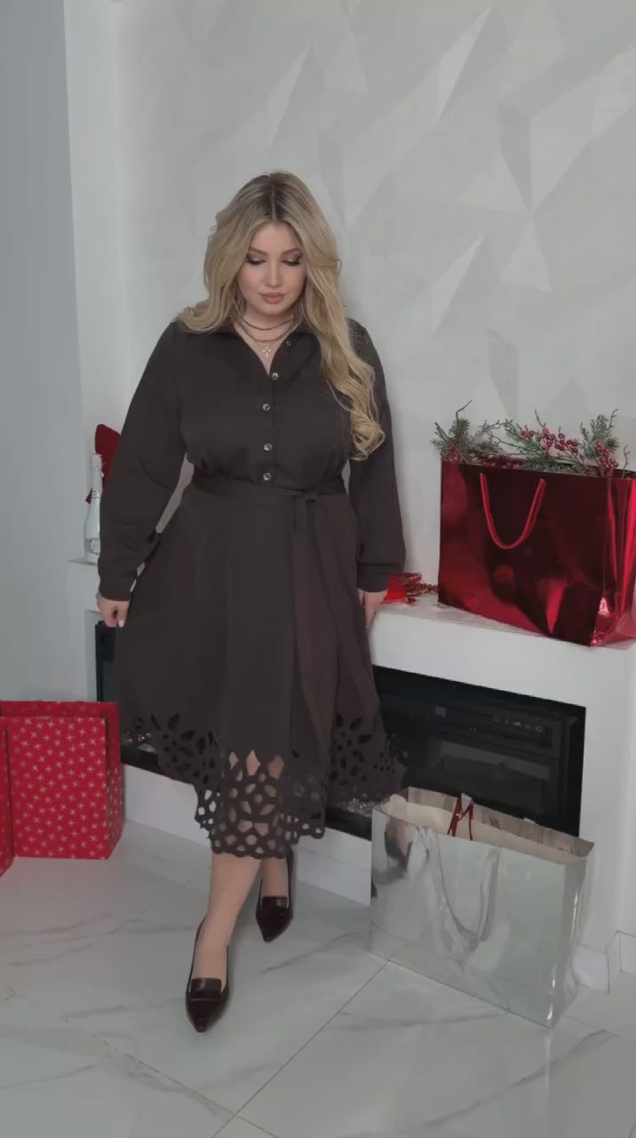 Рокля тип риза с перфорация