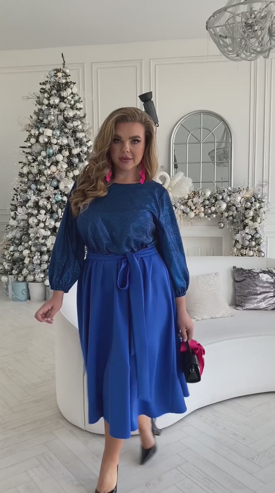 Комбинирана рокля с лурекс